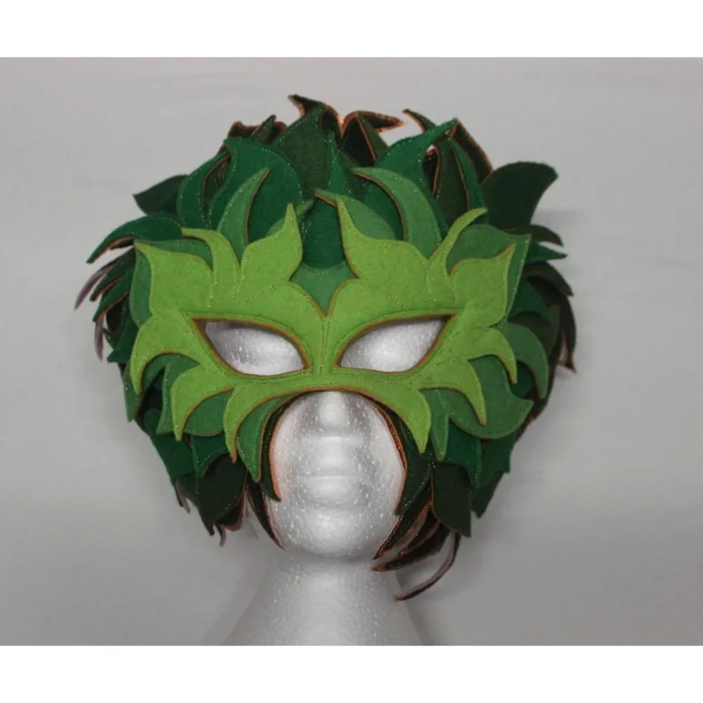 Vintage Mask Hysteria by Maureen Culligan felt carnival festival masquerade mask